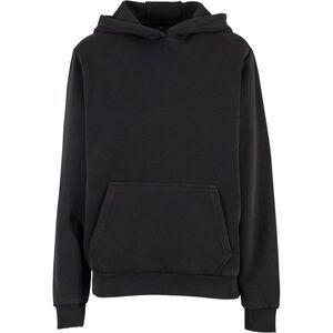 Build Your Brand Womens/Ladies Vintage Heavy Hoodie / Black